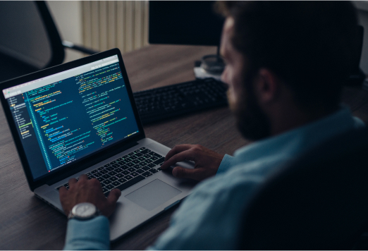Man working on computer