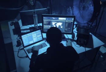 Man working on computer