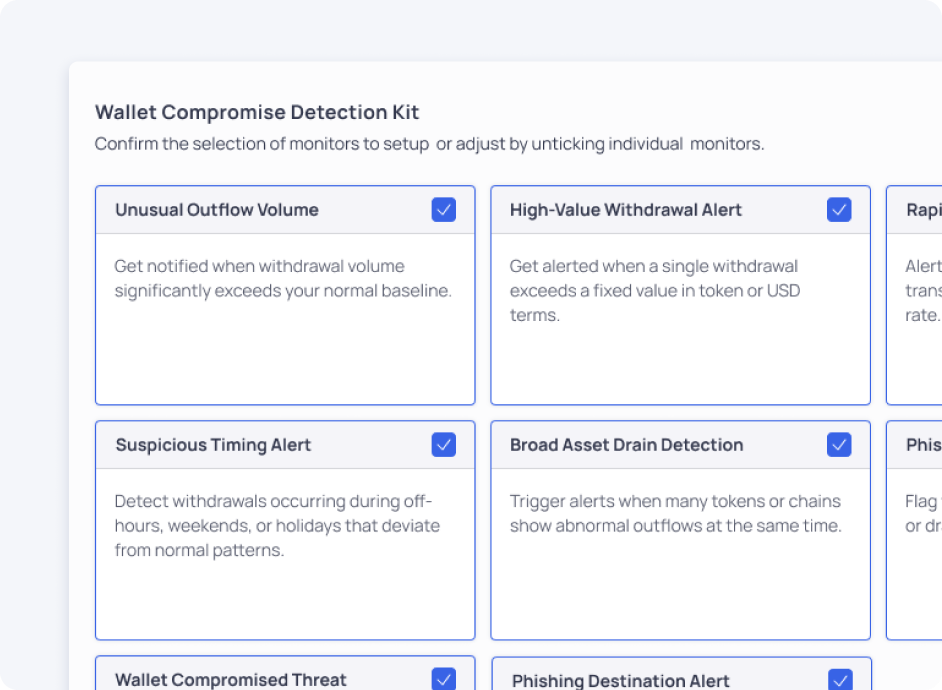 Wallet Compromise Detection Kits