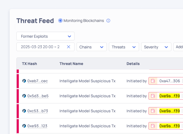 Threat feed UI